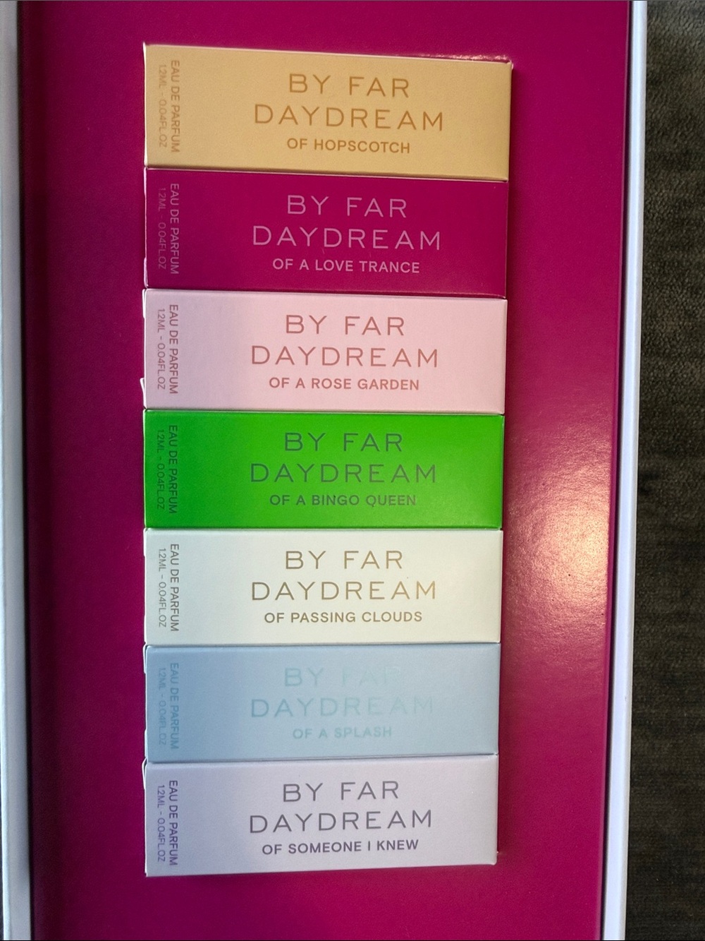 BY FAR Daydream Mini Discovery Set - Pastel Multi Shades- 7 Eau De Parfums - Picture 3 of 5